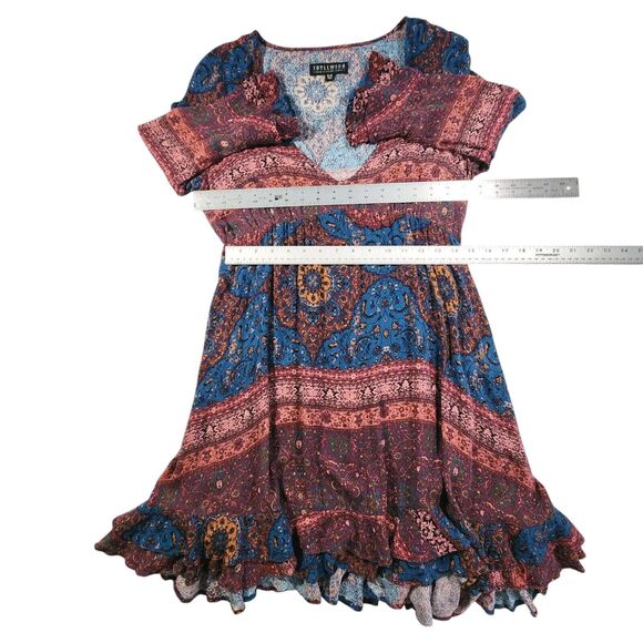 Idyllwind by Miranda Lambert Swing Dress Sz Medium Country Western Boho Ruffled - Picture 13 of 15